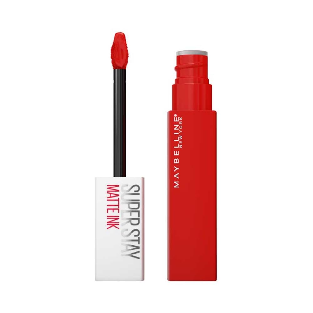 Maybelline Super Stay Matte Ink Liquid Lipstick Makeup, Long Lasting High Impact Color, Up to 16H Wear, Hustler, Red Brown, 1 Count, Packaging May Vary