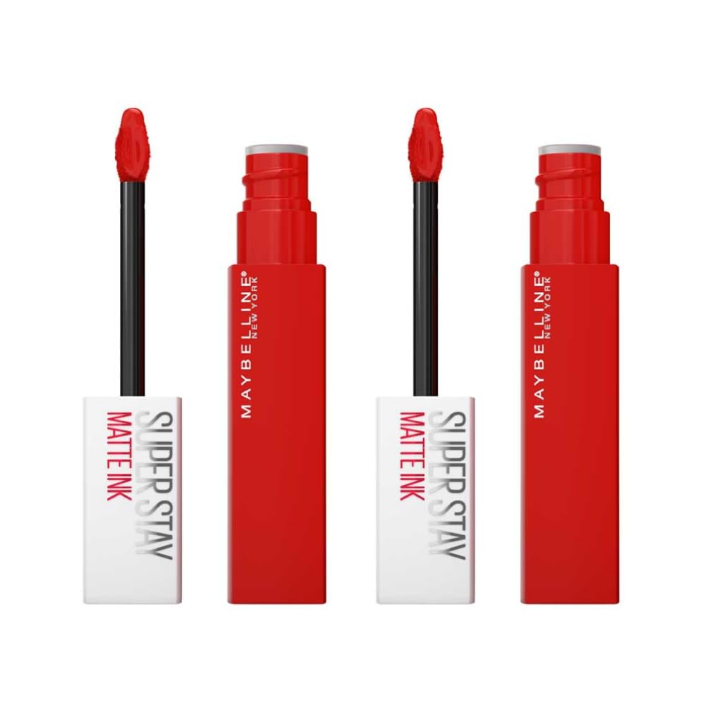 Maybelline Super Stay Matte Ink Liquid Lipstick Makeup, Long Lasting High Impact Color, Up to 16H Wear, Hustler, Red Brown, 1 Count, Packaging May Vary
