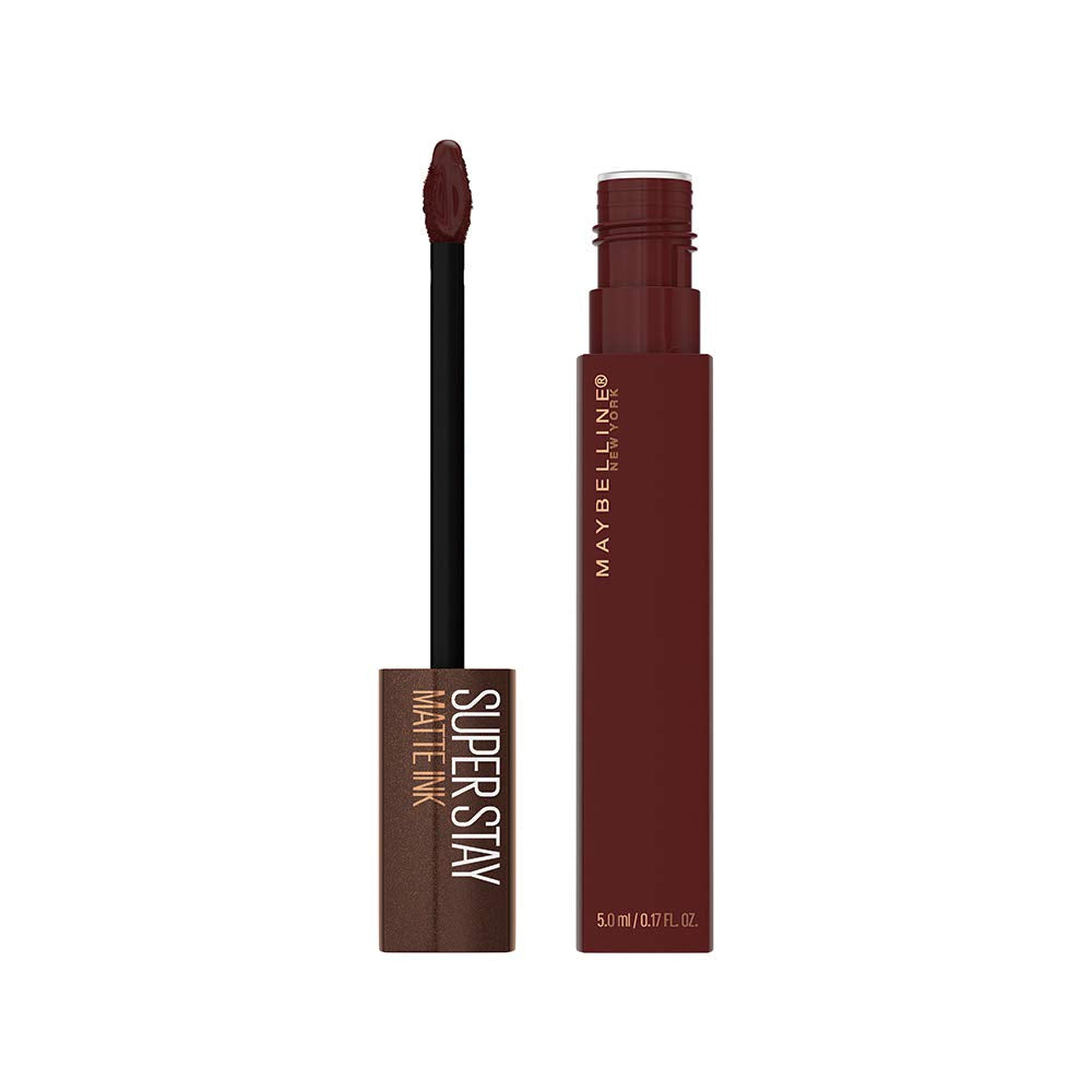 Maybelline Super Stay Matte Ink Liquid Lipstick Makeup, Long Lasting High Impact Color, Up to 16H Wear, Hustler, Red Brown, 1 Count, Packaging May Vary